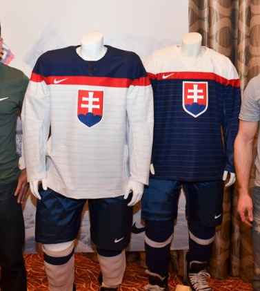 Slovakia's Olympic jerseys have national anthem lyrics as striping (Photo)
