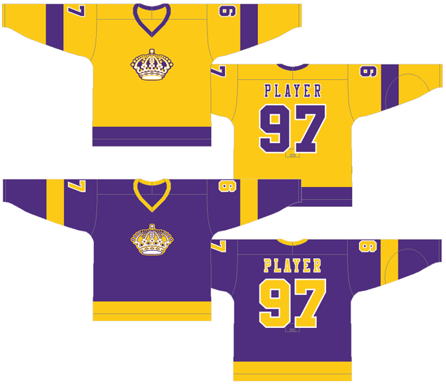 purple and yellow kings jersey