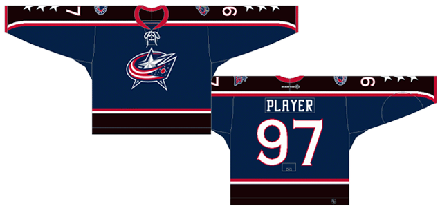 old columbus blue jackets jersey
