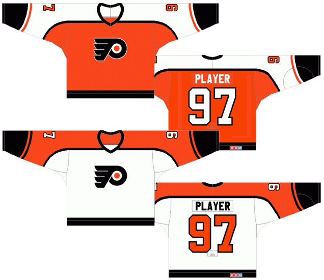 black and orange flyers jersey