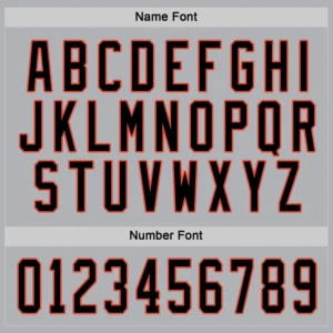 Custom Gray Hockey Jersey with Black-Orange - Image 2