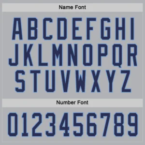 Custom Gray Hockey Jersey with Navy-Light Blue - Image 2