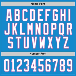 Custom Blue Hockey Jersey with White-Pink - Image 2