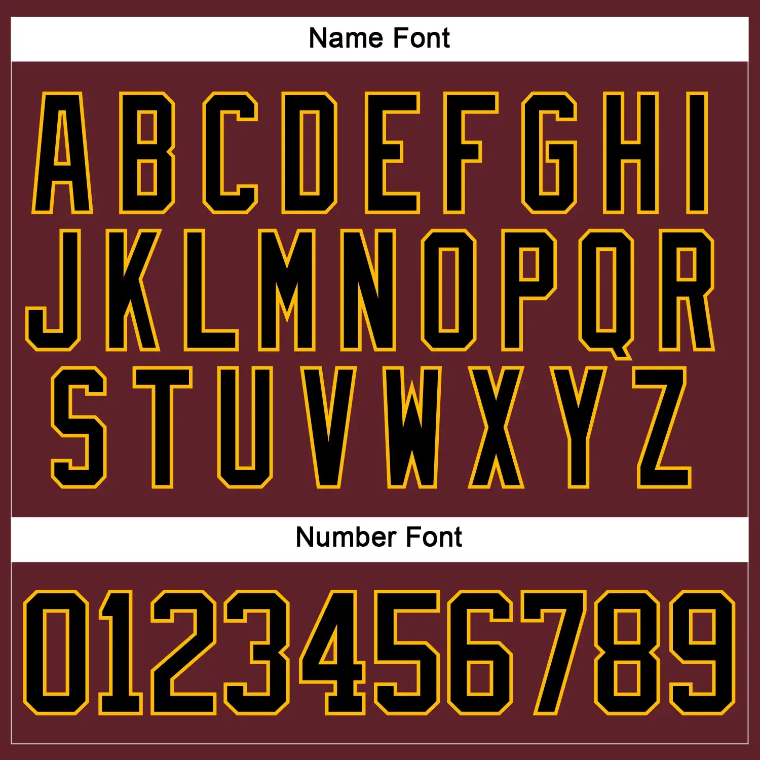 Custom Burgundy Hockey Jersey with Black-Gold - Image 2
