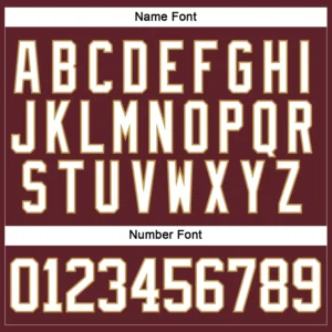 Custom Burgundy Hockey Jersey with White-Old Gold - Image 2