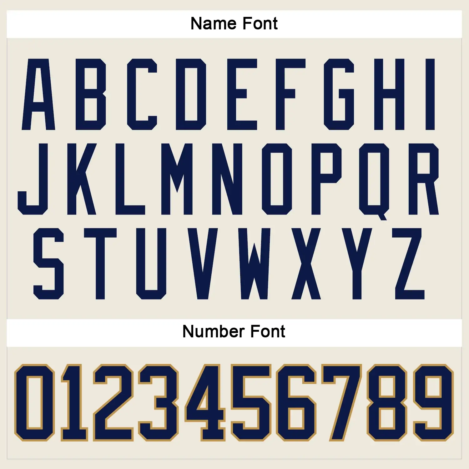 Custom Cream Hockey Jersey with Navy-Old Gold - Image 2