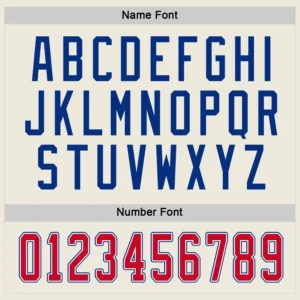 Custom Cream Hockey Jersey with Red-Royal - Image 2