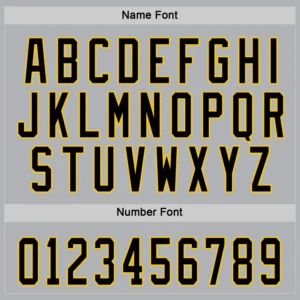 Custom Gray Hockey Jersey with Black-Gold - Image 2