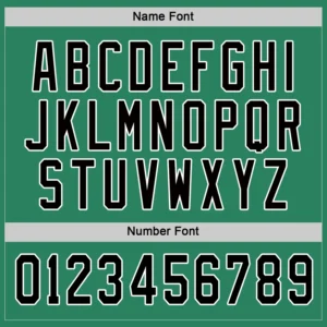 Custom Kelly Green Hockey Jersey with Black-White - Image 2