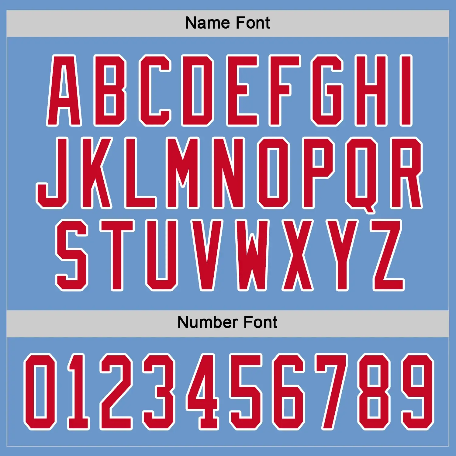 Custom Light Blue Hockey Jersey with Red-White - Image 2