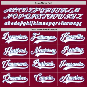 Custom Maroon Hockey Jersey with White-Light Blue - Image 3