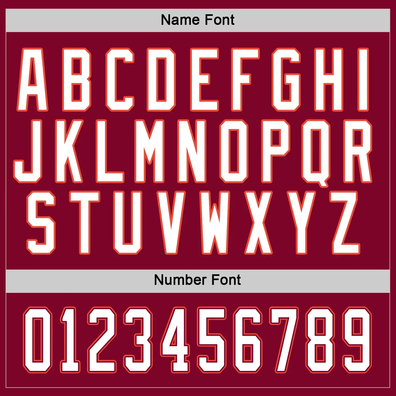 Custom Maroon Hockey Jersey with White-Orange - Image 2