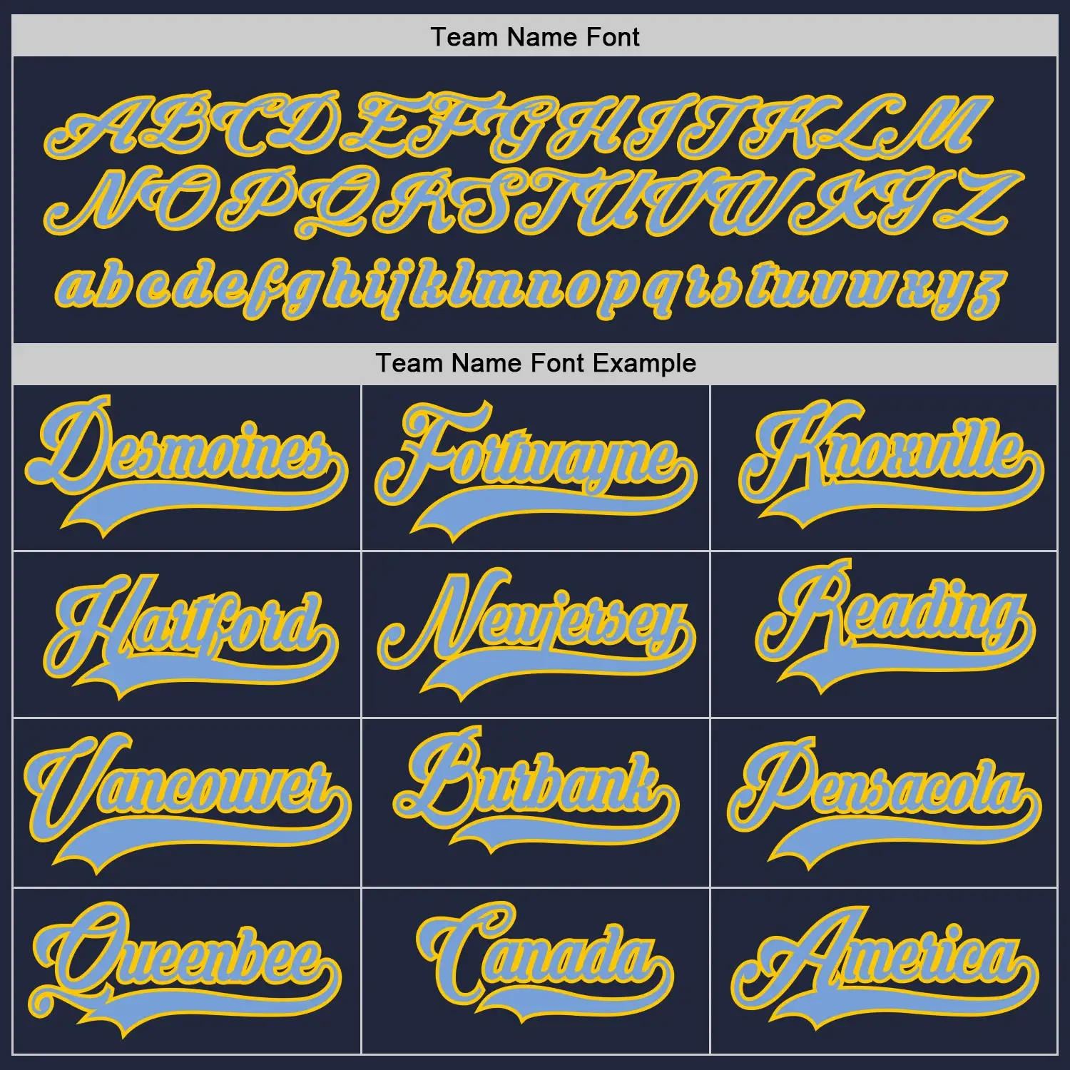 Custom Navy Hockey Jersey with Light Blue-Gold - Image 3