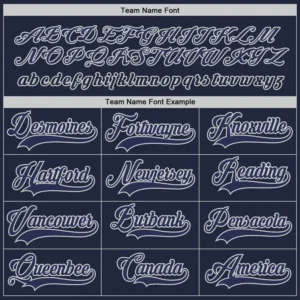 Custom Navy Hockey Jersey with Navy-Gray - Image 3