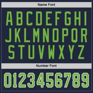 Custom Navy Hockey Jersey with Neon Green-White - Image 2