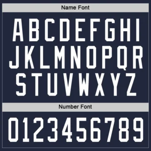 Custom Navy Hockey Jersey with White - Image 2