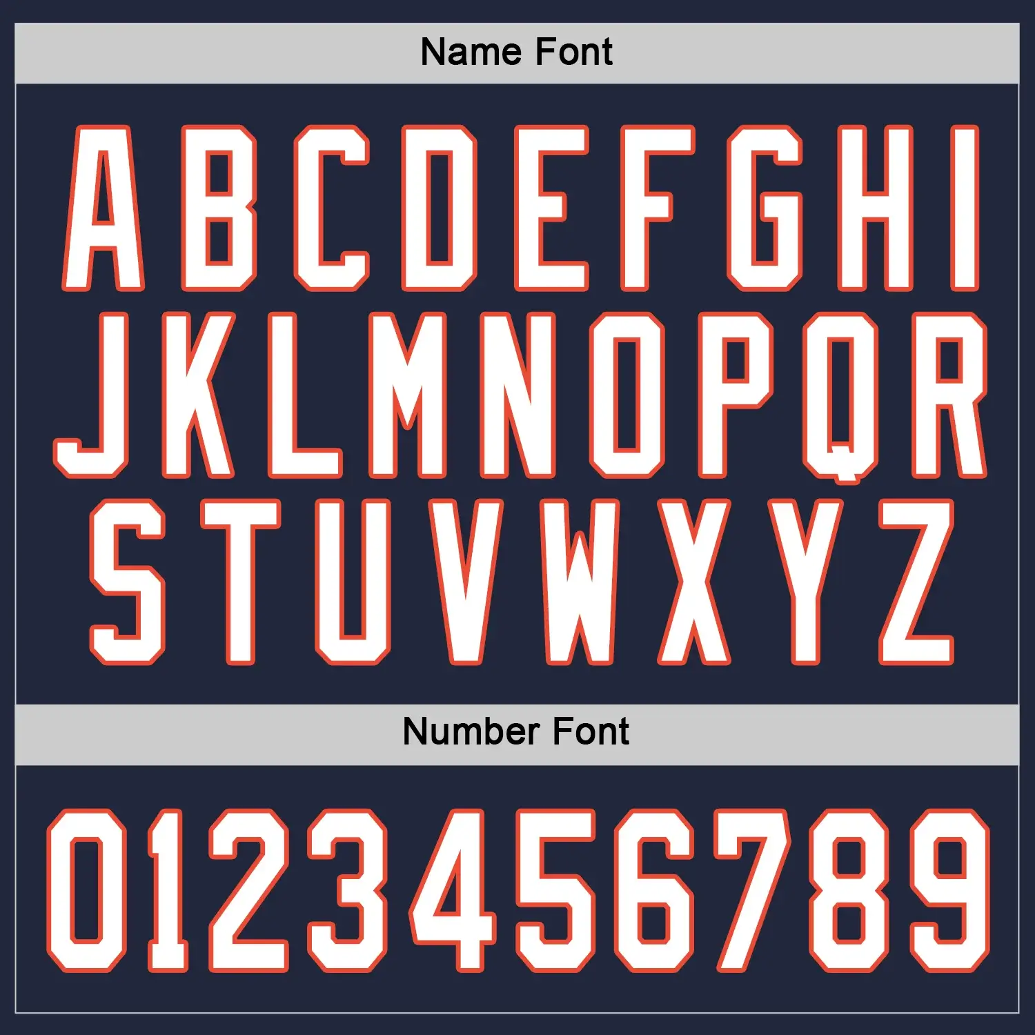 Custom Navy Hockey Jersey with White-Orange - Image 2