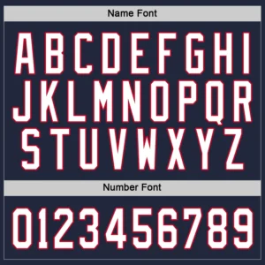 Custom Navy Hockey Jersey with White-Red - Image 2