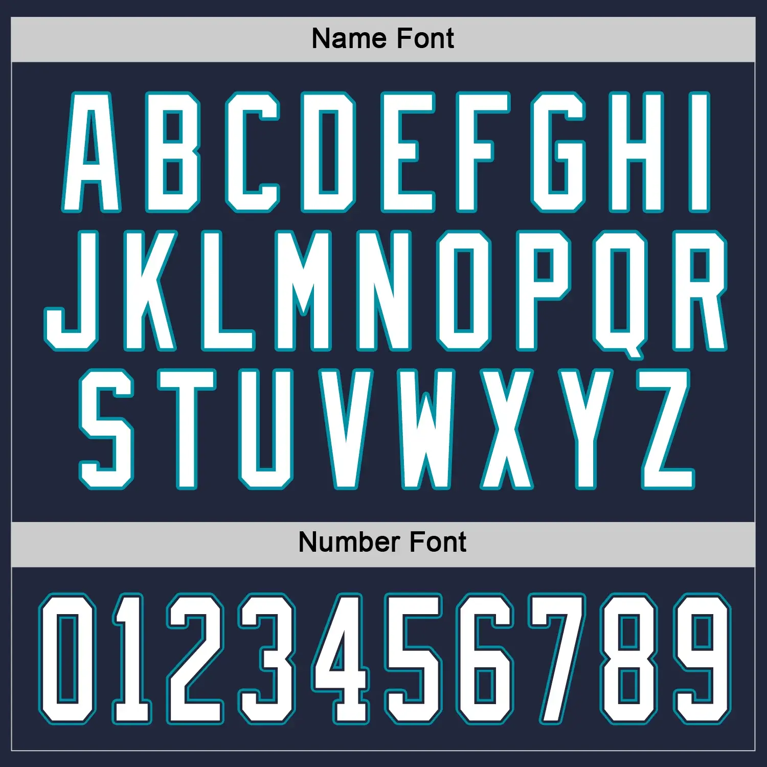 Custom Navy Hockey Jersey with White-Teal - Image 2