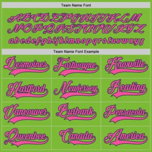 Custom Neon Green Hockey Jersey with Pink-Navy - Image 3