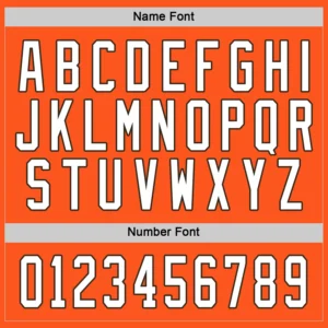 Custom Orange Hockey Jersey with White-Brown - Image 2