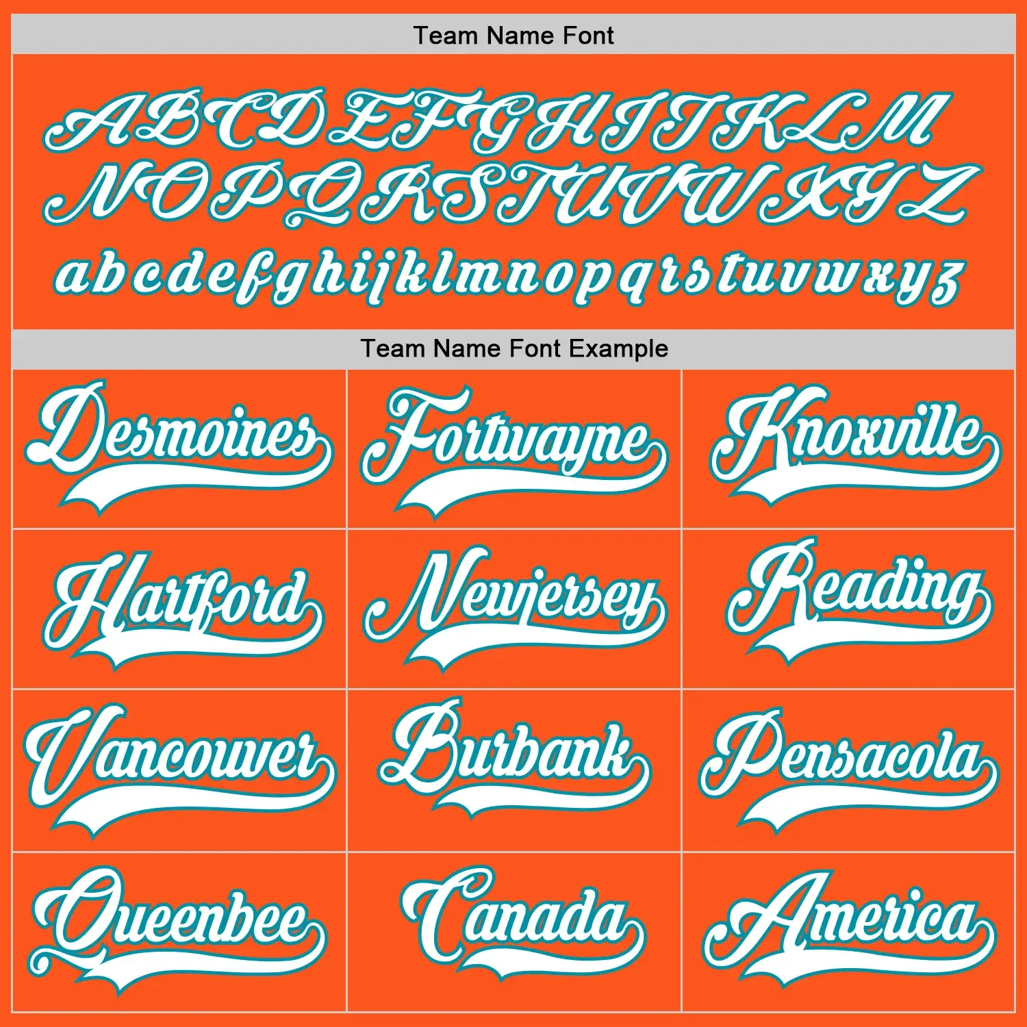 Custom Orange Hockey Jersey with White-Teal - Image 3