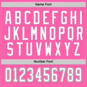 Custom Pink Hockey Jersey with White-Kelly Green - Image 2