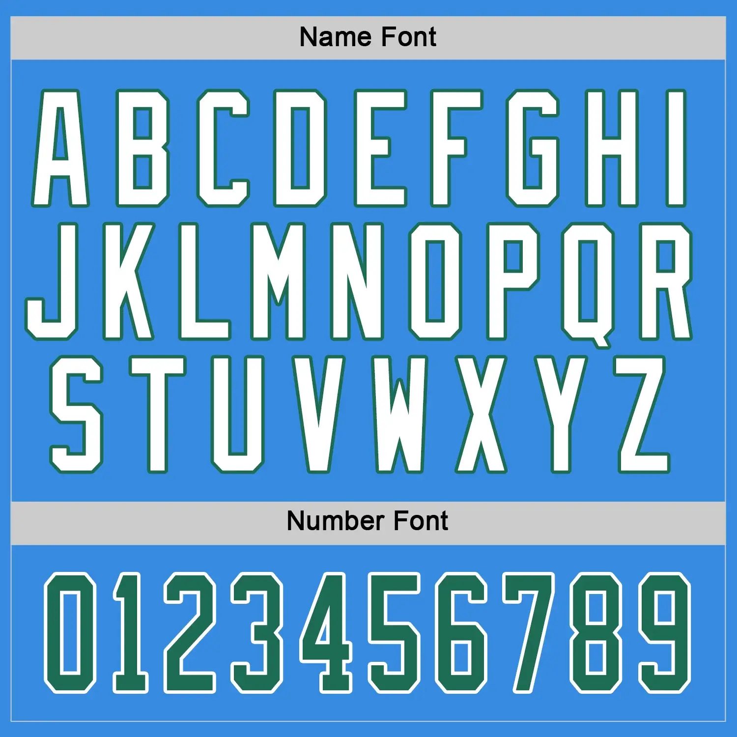 Custom Powder Blue Hockey Jersey with Kelly Green-White - Image 2