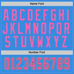 Custom Powder Blue Hockey Jersey with Pink-Black - Image 2