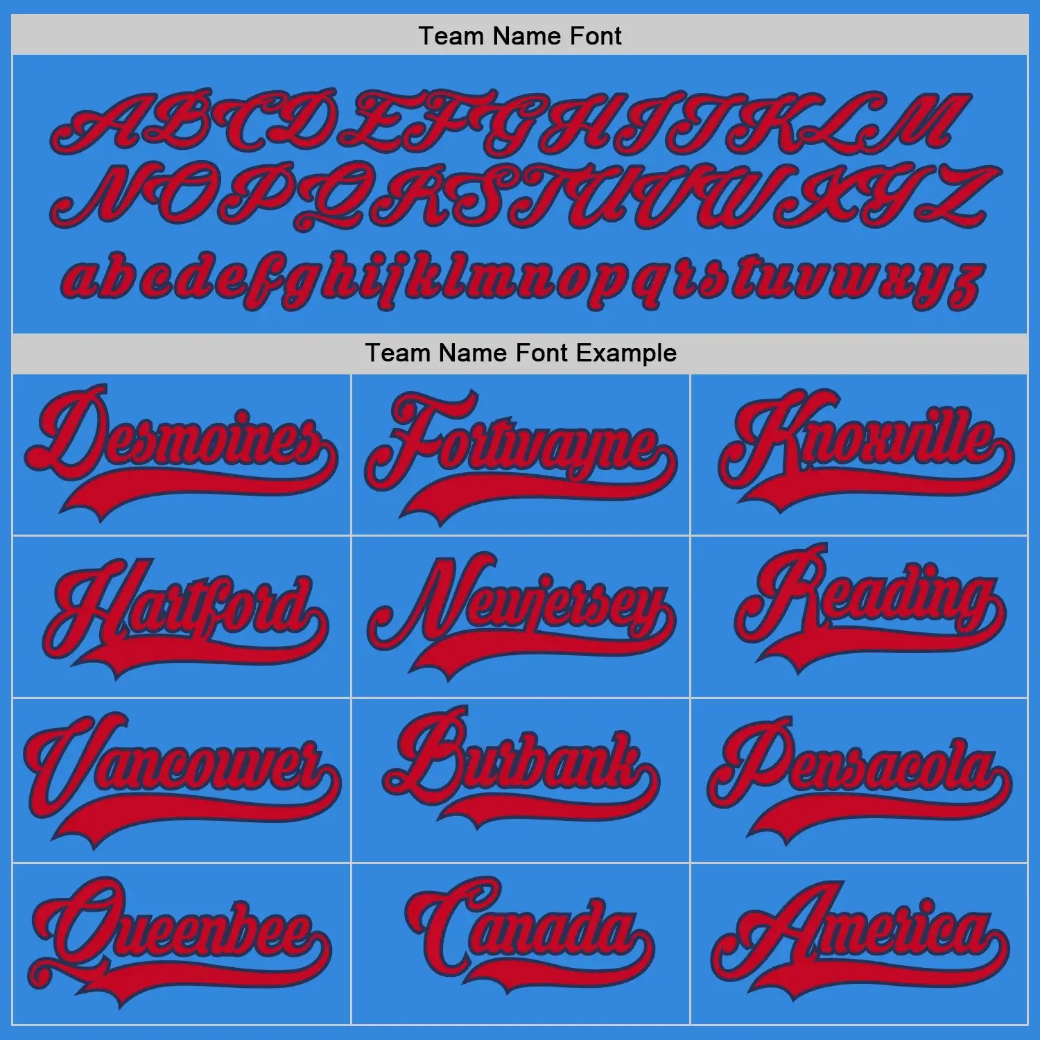 Custom Powder Blue Hockey Jersey with Red-Navy - Image 3