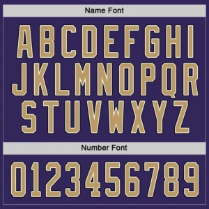 Custom Purple Hockey Jersey with Old Gold-Black - Image 2