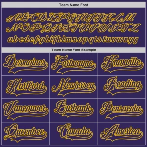 Custom Purple Hockey Jersey with Purple-Gold - Image 3
